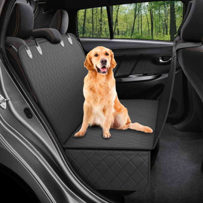 Ultimate Heavy-Duty Dog Car Seat Cover - Waterproof Hammock with Mesh View Window & Safety Belts