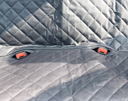Ultimate Heavy-Duty Dog Car Seat Cover - Waterproof Hammock with Mesh View Window & Safety Belts