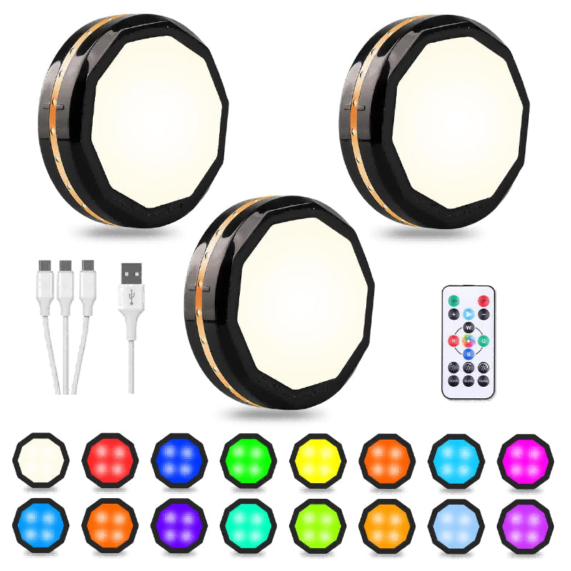 Remote Controlled Motion Sensor LED Closet Lights - Rechargeable 3-Pack Bundle