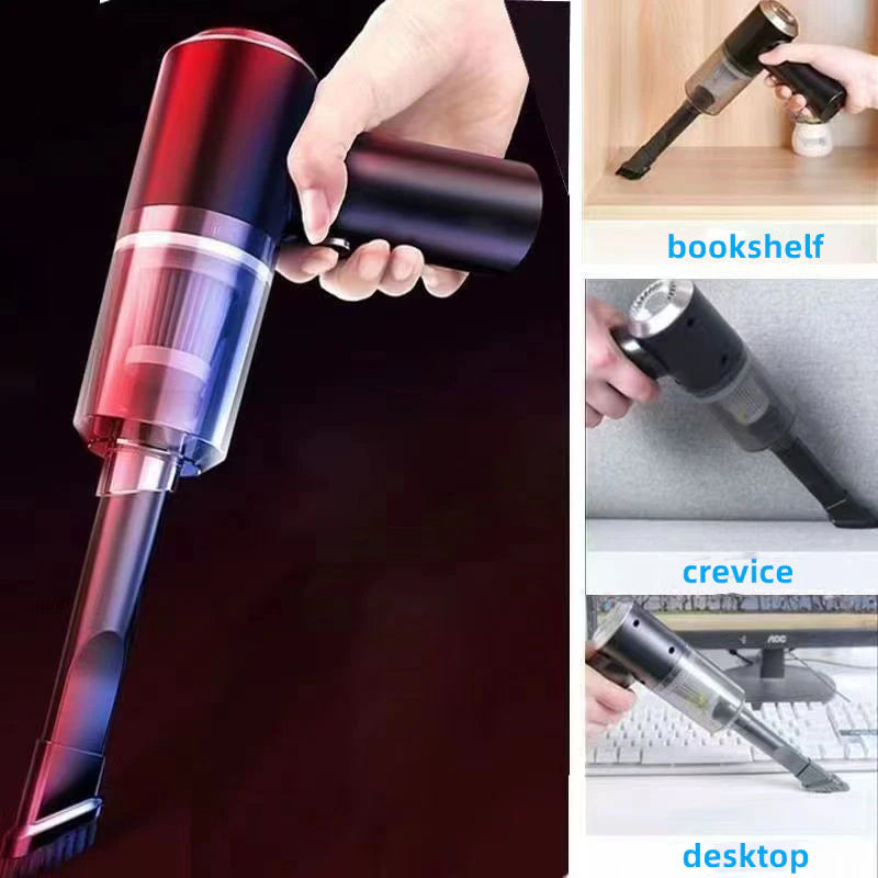 Swift Clean Pro Cordless Car Vacuum - 9000Pa High-Suction Handheld Cleaner