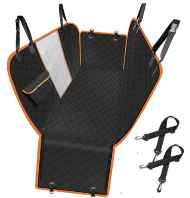 Ultimate Heavy-Duty Dog Car Seat Cover - Waterproof Hammock with Mesh View Window & Safety Belts