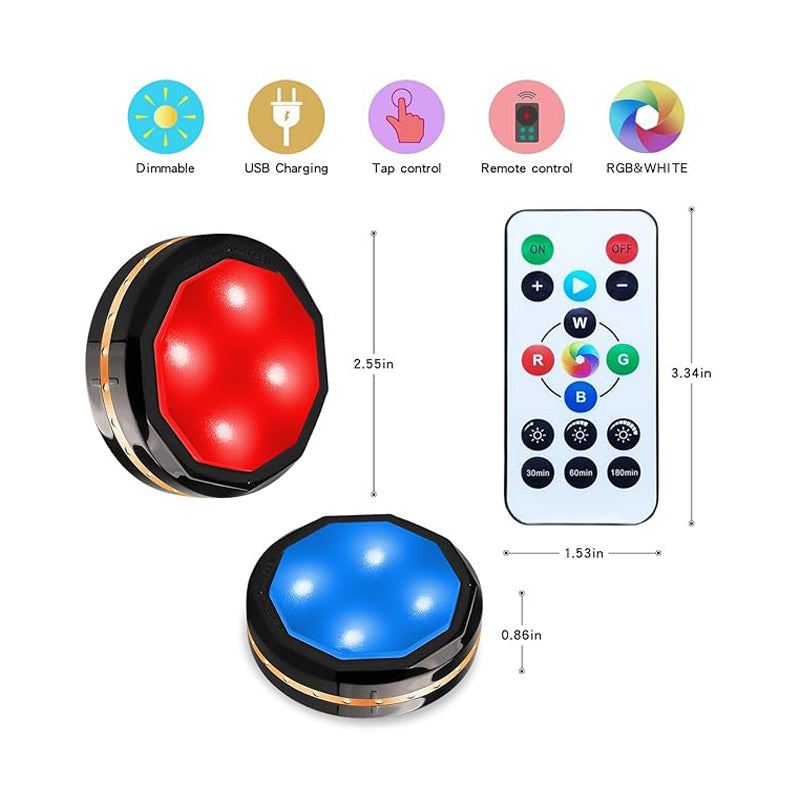 Remote Controlled Motion Sensor LED Closet Lights - Rechargeable 3-Pack Bundle