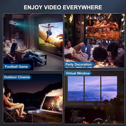 LumiVision™ Portable Mini "Bedroom Cinema" Projector (4K Support)