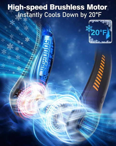 Pro-Cool™ Bladeless Portable Neck Fan - 1800mAh Ultra-Long Battery Life