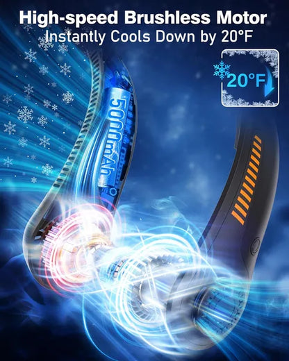 Pro-Cool™ Bladeless Portable Neck Fan - 1800mAh Ultra-Long Battery Life