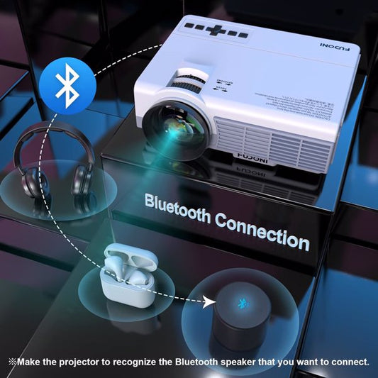 LumiVision™ Portable Mini "Bedroom Cinema" Projector (4K Support)