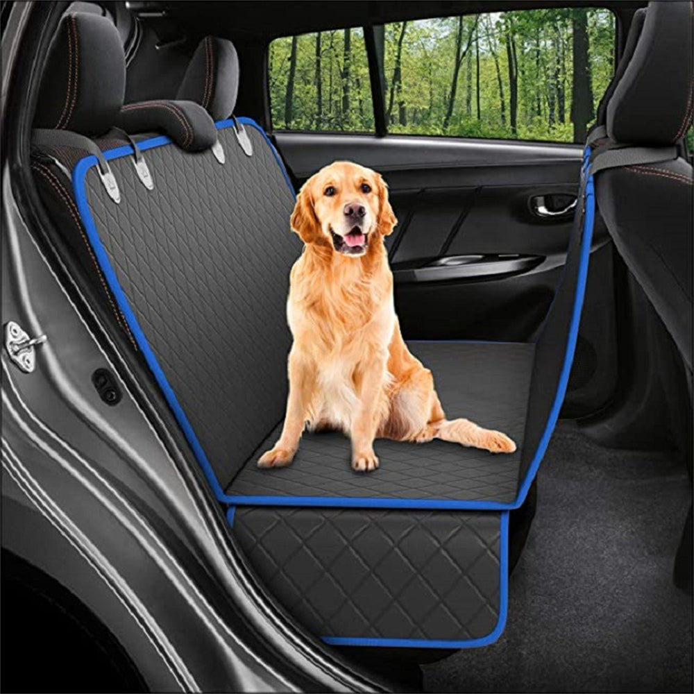 Ultimate Heavy-Duty Dog Car Seat Cover - Waterproof Hammock with Mesh View Window & Safety Belts