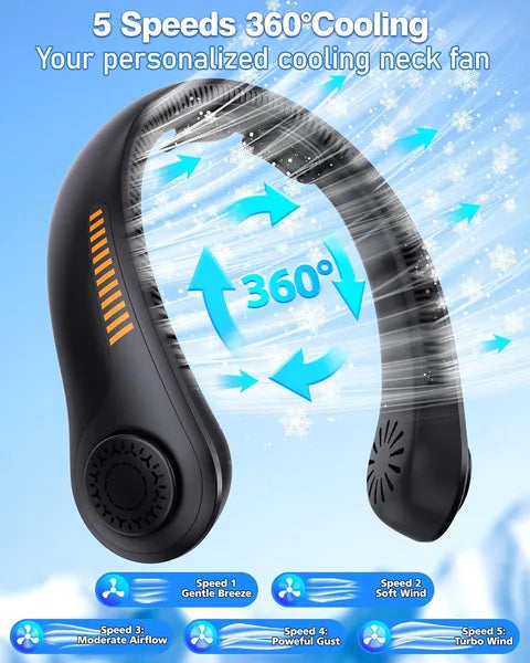 Pro-Cool™ Bladeless Portable Neck Fan - 1800mAh Ultra-Long Battery Life